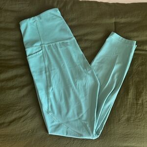 Womens Aqua Leggings